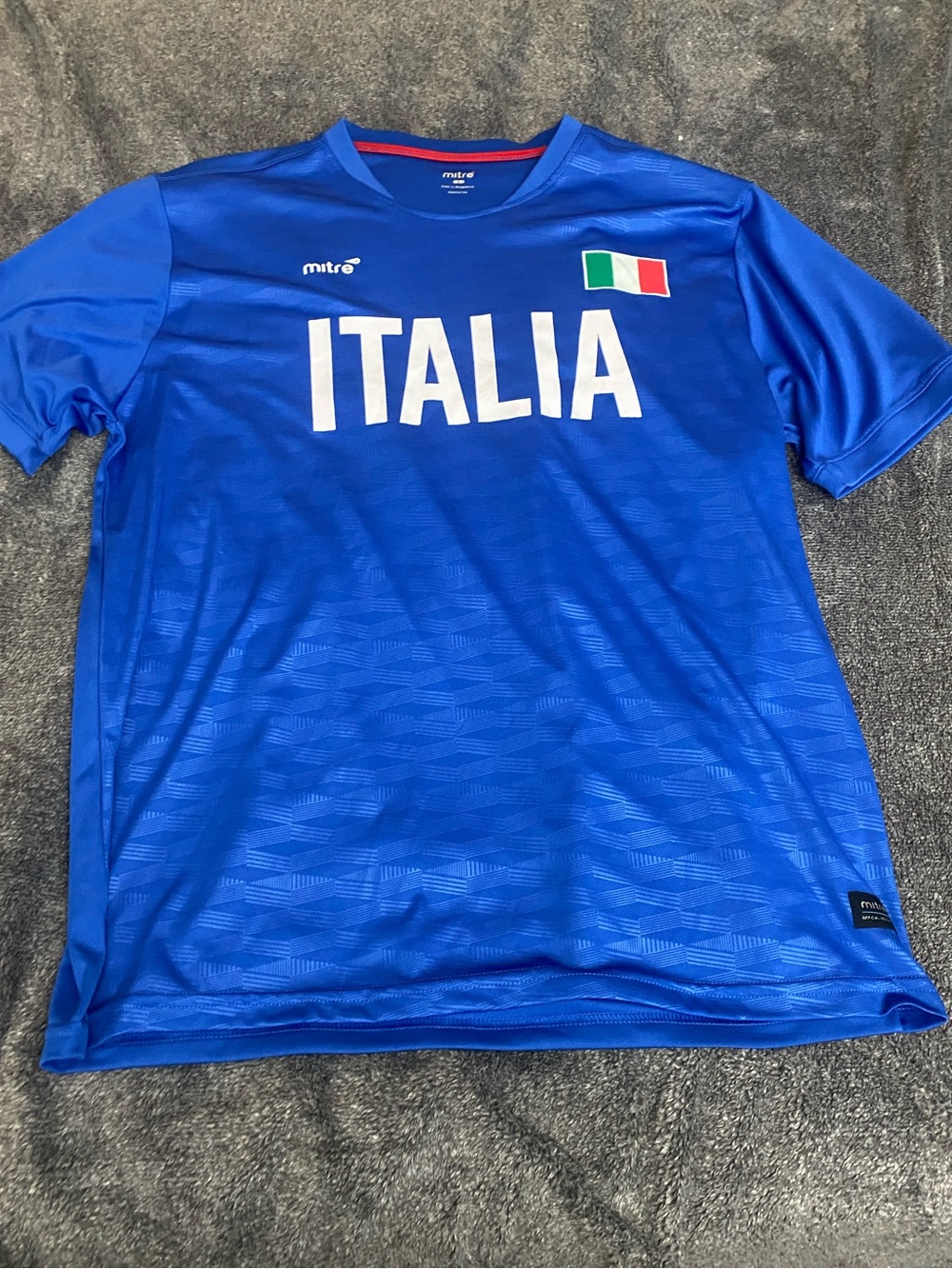 Mitre Italia Men's Blue Soccer Jersey
